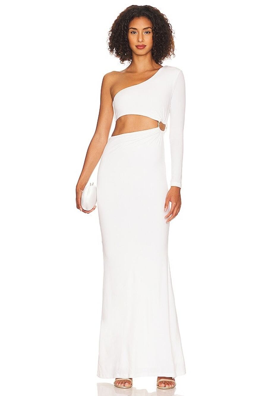Nookie Tia Ring Gown Dress Formal Bridal Wedding Party Graduation Evening L
